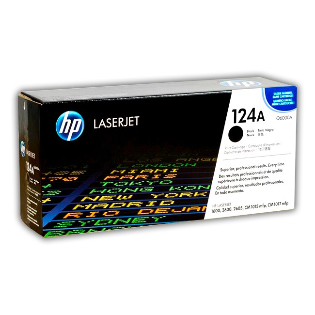 Cartucho de Toner HP Q6000A Negro 124A