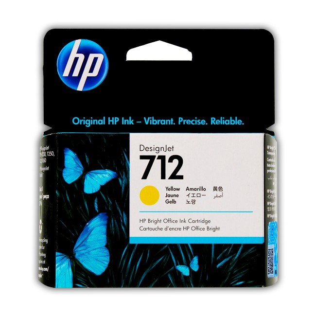▷Cartucho HP 712 Amarillo 【3ed69a Plotter T210 Tinta】