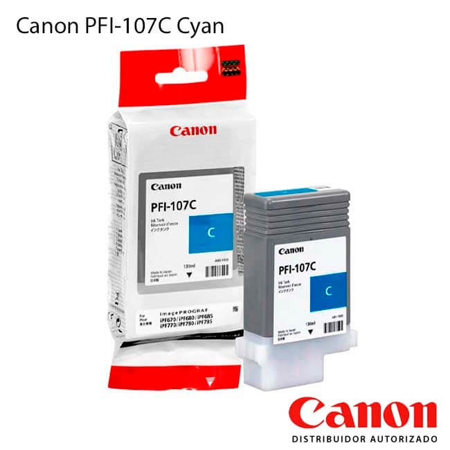Cartucho de Tinta Canon PFI-107C Cyan