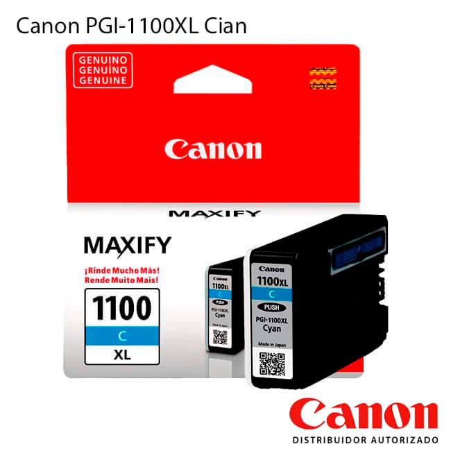 Cartucho de Tinta Canon PGI-1100XL alta capacidad Cian