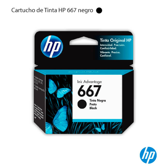 ▷ Cartucho de Tinta HP 667 negro 【 original 】