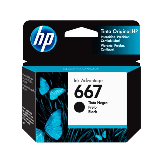 Cartucho de Tinta HP 667 Negro Original