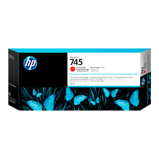 Tinta HP 745A original F9K06A Chrom Red