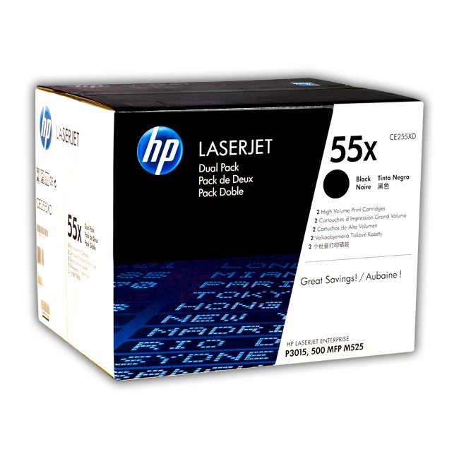 Toner HP LaserJet CE255XD m521dn, m525f, m525c 55XD