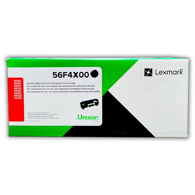 Toner Lexmark 56F4X00, MX521ade, MX522, MX622, 564X